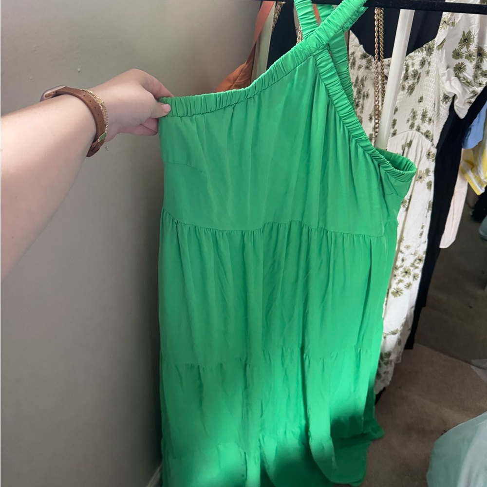 Show Me Your Mumu Hallie Halter Dress in Spring Green
